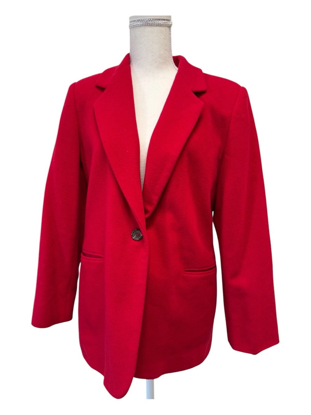 ❤️ Harvé Benard Red Wool Blazer – Petite 12P – Vintage Power Jacket ❤️vintage